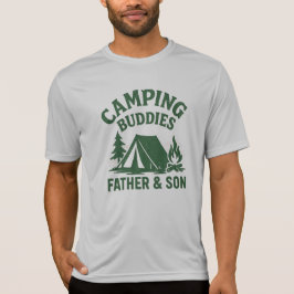 Camping Buddies Father Son Outdoor Adventure T-Shirt