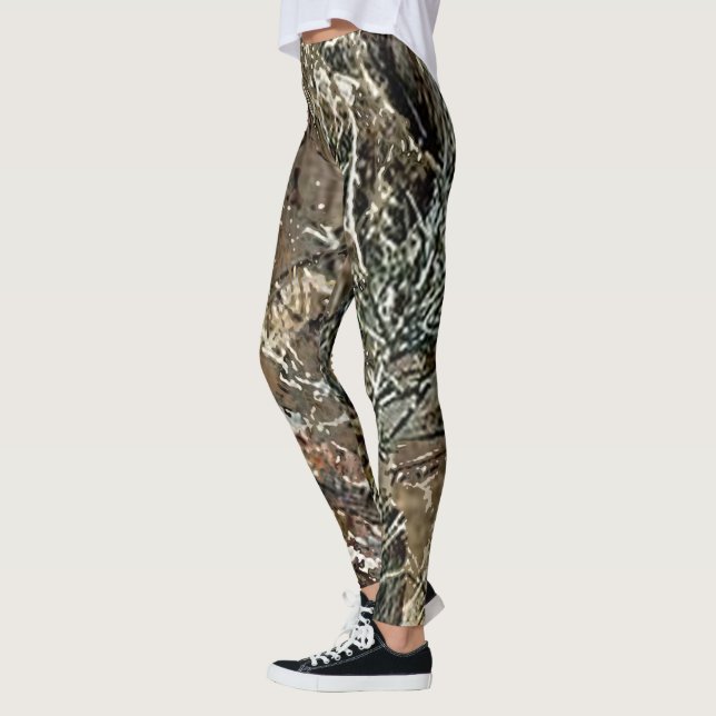 Camping Camouflage Jagd Jagd blinde Muster Leggings (Links)