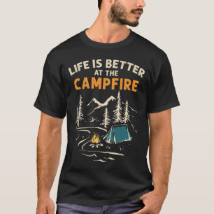 Camping Camper Camping Lagerfeuer Leben Ist Besser T-Shirt