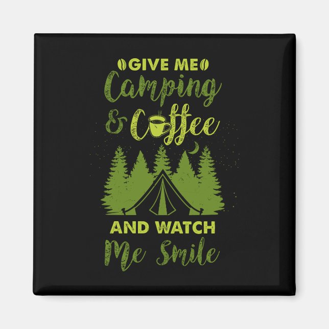 Camping Camper Kaffeegenuss Magnet (Vorne)