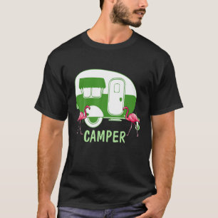 Camping Camper RV Flamingo Funny T-Shirt Coole Ges