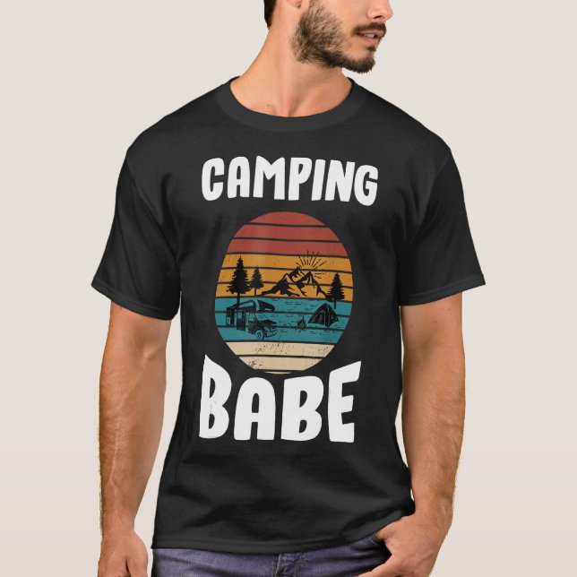Camping, Camperin, Camping, Camping, Camp T-Shirt (Vorderseite)