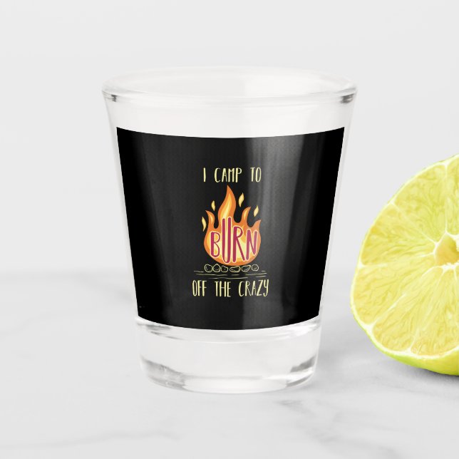 Camping Campfire Geschenke Schnapsglas (Vorderseite)