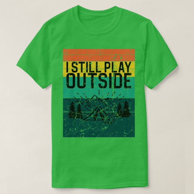 Camping Campfire Tent Retro T-Shirt (Design vorne)