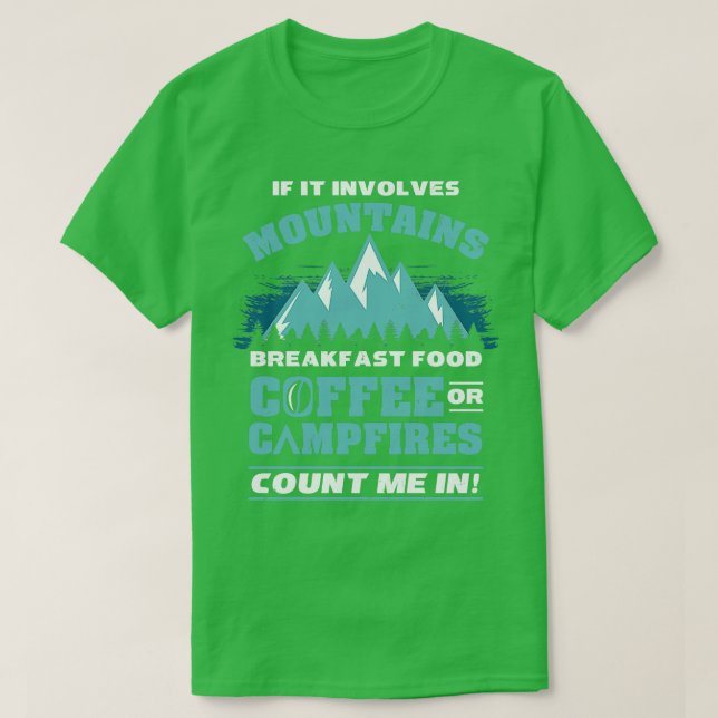 Camping Campfire Wanderkaffee T-Shirt (Design vorne)