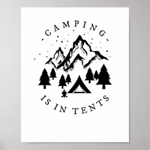 Camping - Camping in Zehnteln Poster