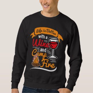 Camping Campingplatz Lebensgefähre Campfeuer Außen Sweatshirt