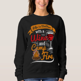 Camping Campingplatz Lebensgefähre Campfeuer Außen Sweatshirt