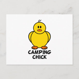 Camping Chick Postkarte
