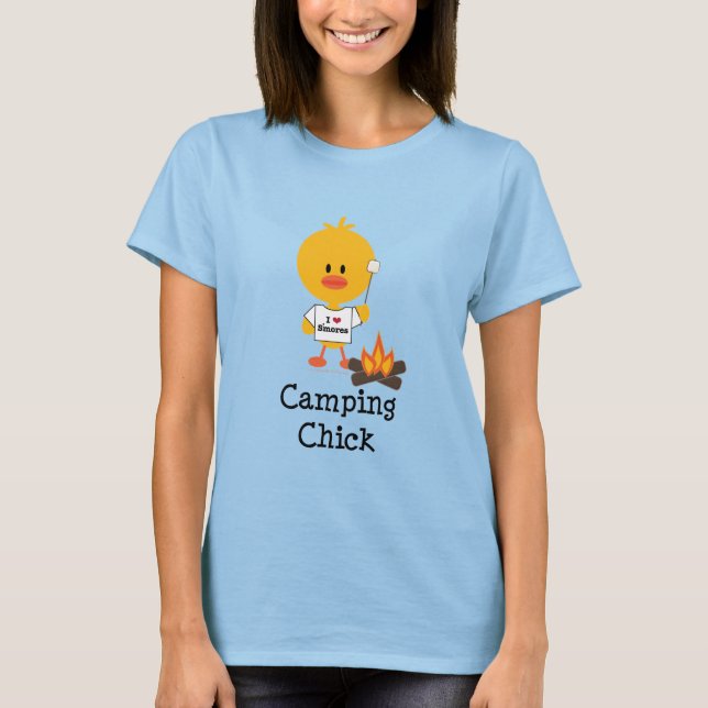 Camping Chick Ringer T - Shirt (Vorderseite)
