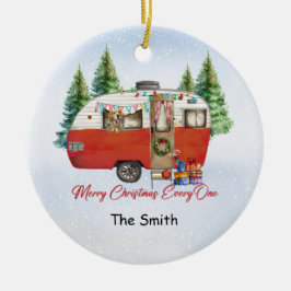 Camping Christmas Van für den Camper Keramik Ornament