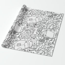 Camping Color Me Wrapper Geschenkpapier