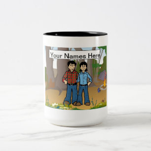 Camping Couple - 407-NTT, PrintedPerfection.com Zweifarbige Tasse