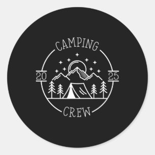 Camping Cousin Crew 2025 Familientreffen Camping-A Runder Aufkleber