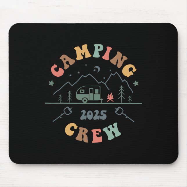 Camping-Crew 2025 Camping-Trip 2025 Passende Crew  Mousepad (Vorne)
