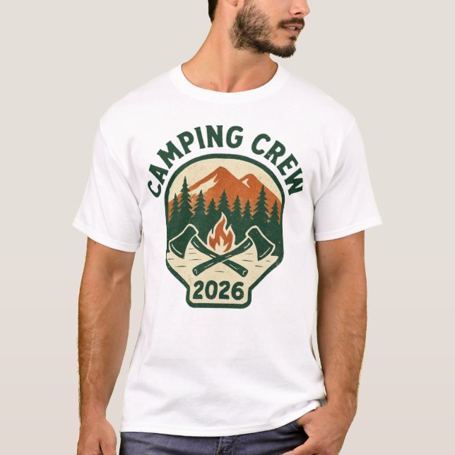 Camping Crew 2026 T-Shirt (Vorderseite)
