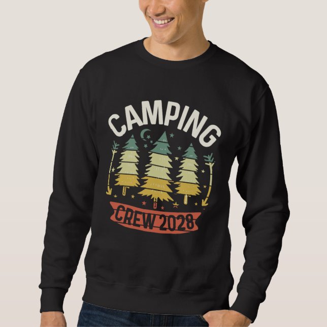 Camping Crew 2028 Family Camping Trip Matching Cam Sweatshirt (Vorderseite)