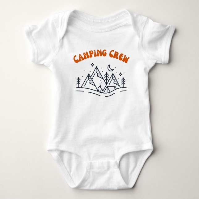 Camping Crew Baby Bodysuit Strampler (Vorderseite)
