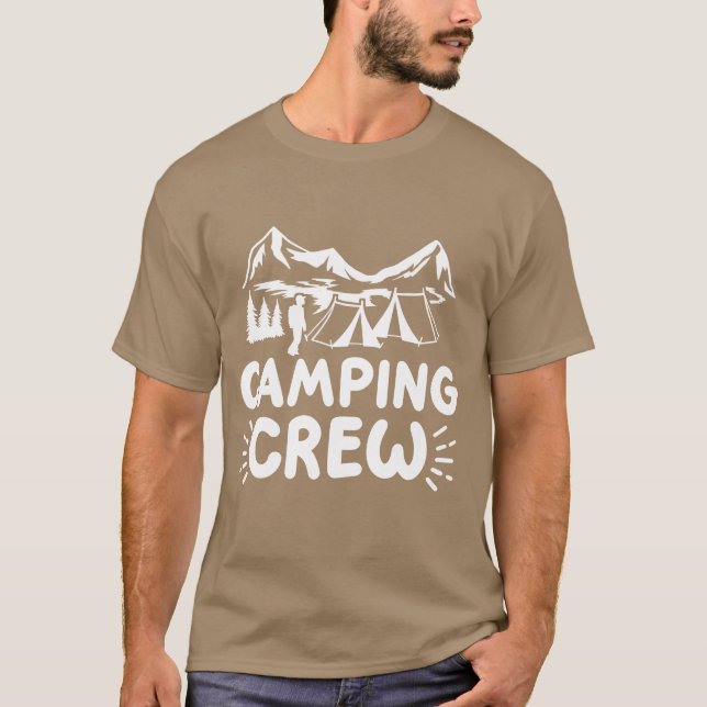 Camping Crew Camper Freunde T-Shirt (Vorderseite)