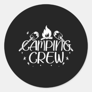 Camping Crew Camping Liebhaber Campingplatz Campin Runder Aufkleber