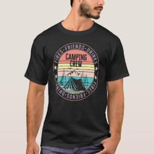 Camping Crew Freunde Drinks Zelt Beach Trave T-Shirt