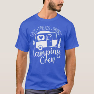Camping-Crew-Fritten-Freunde-Getränke lustig T-Shirt