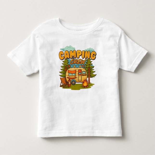 Camping Crew Kleinkind T-shirt (Vorderseite)