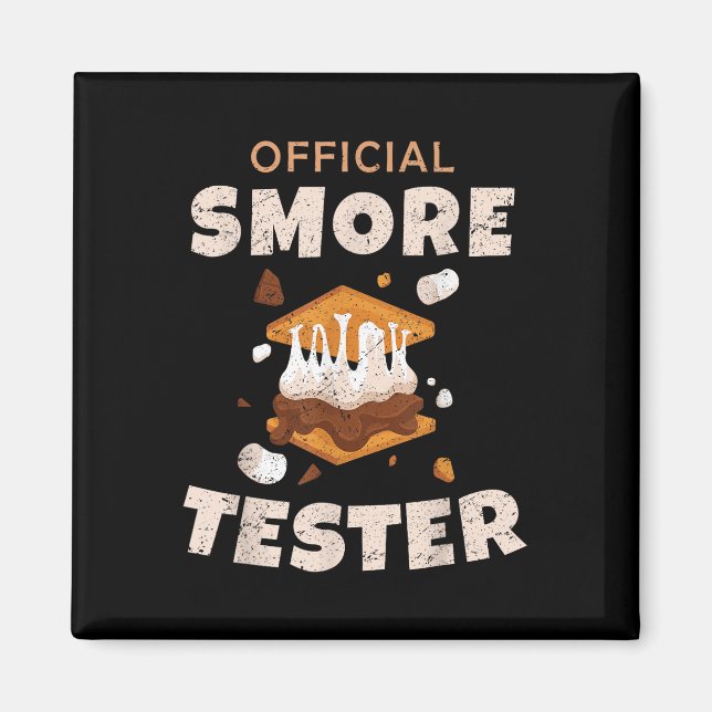 Camping Crew Offizieller Smore Tester Marshmallows Magnet (Vorne)