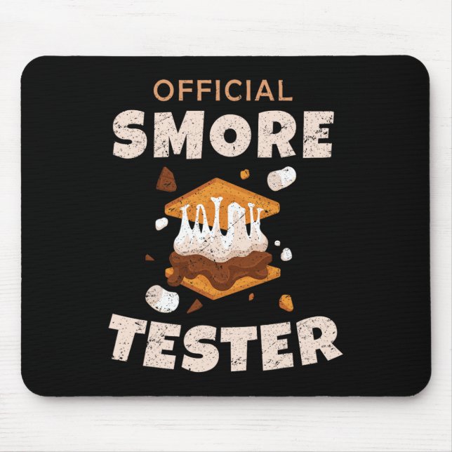 Camping Crew Offizieller Smore Tester Marshmallows Mousepad (Vorne)