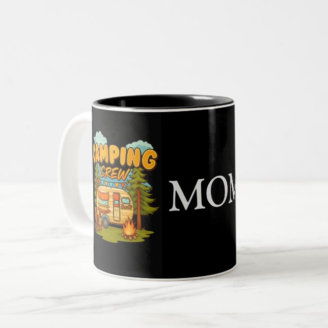 Camping Crew Zweifarbige Tasse (Vorderseite Links)
