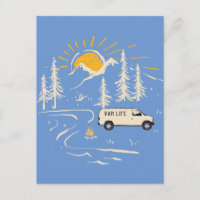 Camping Dans Les Montagnes Van Life Carte Postale
