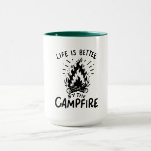 Camping - Das Leben wird besser durch das Lagerfeu Tasse