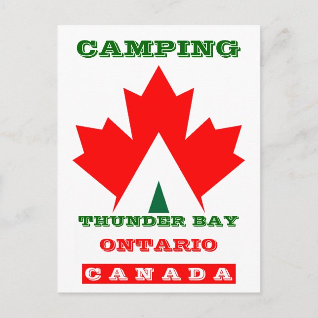 Camping de vacances Carte postale Canada Maple Lea (Devant)