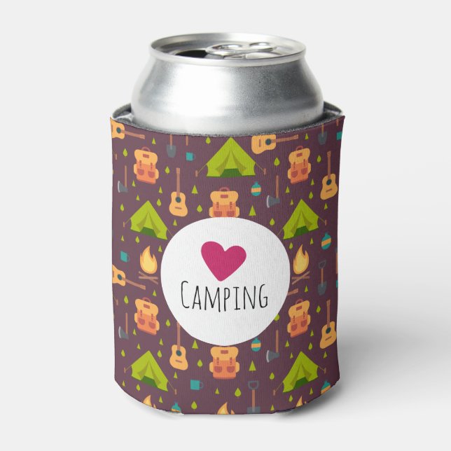 Camping der coolen Liebe Outdoorsy Dosenkühler (Kanne Vorderseite)