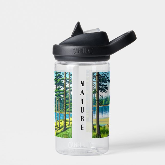 Camping der Natur im Wald Trinkflasche (Links)