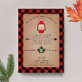 Camping / draußen Wilderness Geburtstagsparty Einladung