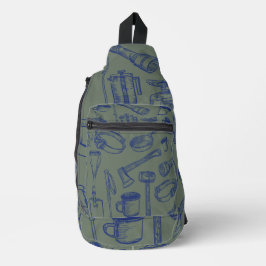 Camping Druckgetriebe Schneiden Nähtasche Crossbody Bag