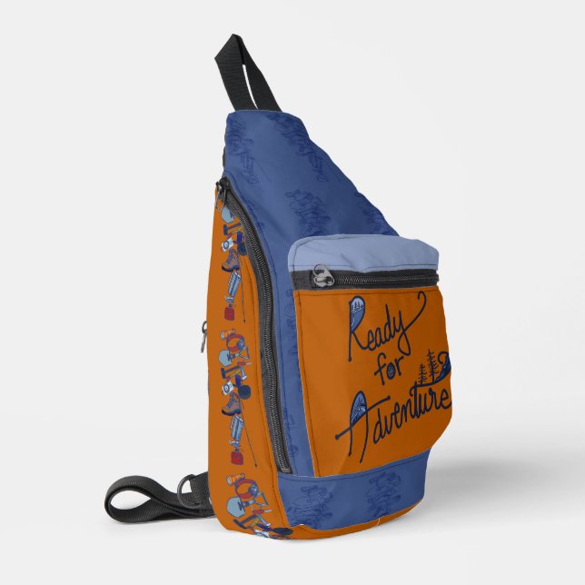 Camping Druckgetriebe Schneiden Nähtasche Crossbody Bag (Linke Seite)