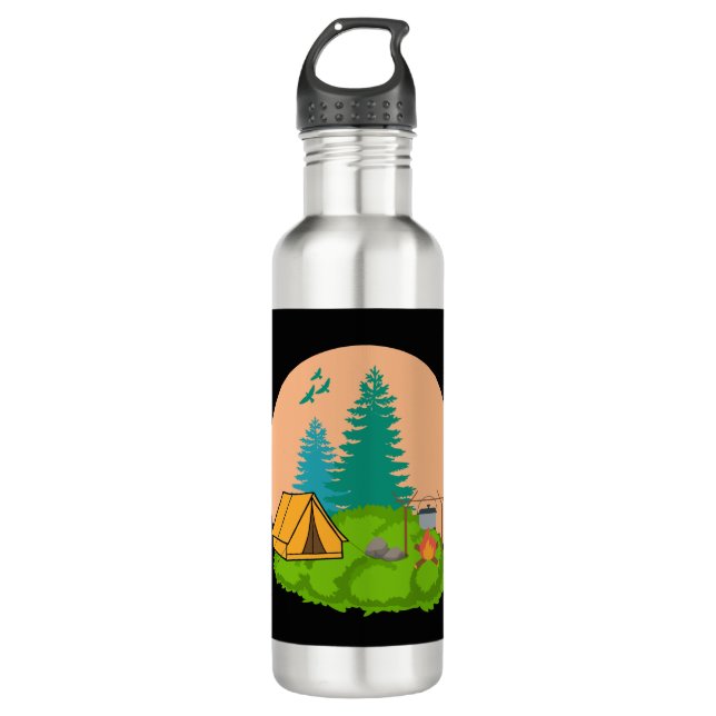 Camping Edelstahlflasche (Vorderseite)
