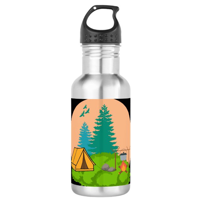 Camping Edelstahlflasche (Vorderseite)