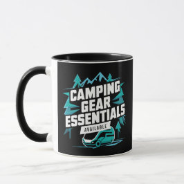 Camping Equipment Essentials erhältlich! Schwarze  Tasse