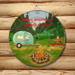 Camping Erinnerungen Dart Board Dartscheibe<br><div class="desc">Bringen Sie das Familiendartbrett mit,  um Ihr nächstes Camping zu verbringen oder beim Zuhause zu spielen. Passen Sie Ihren Namen und Text an.</div>
