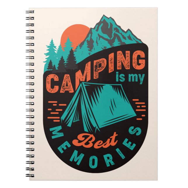 Camping-Erinnerungen Notizblock (Vorderseite)