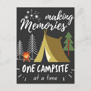 Camping Erinnerungen schaffen, ein Campingplatz na Postkarte