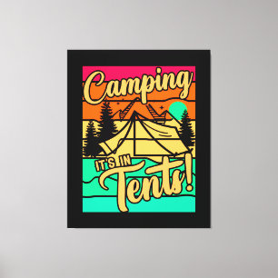 Camping Es ist in Zelten Leinwanddruck
