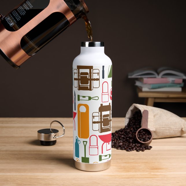 Camping Essentials Thema Wasser Flasche (Kaffee)
