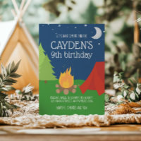 Camping et S'mores Invitation d'anniversaire