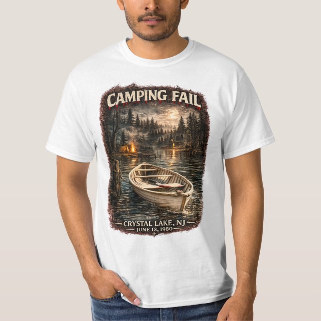 Camping Fail Herren Value T-Shirt (Vorderseite)