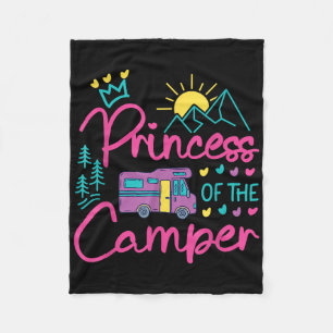 Camping-Familien-Mädchen Campervan Wohnmobil Prinz Fleecedecke