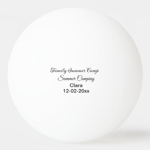 Camping Familienurlaub benutzerdefinierte Name Dat Tischtennisball